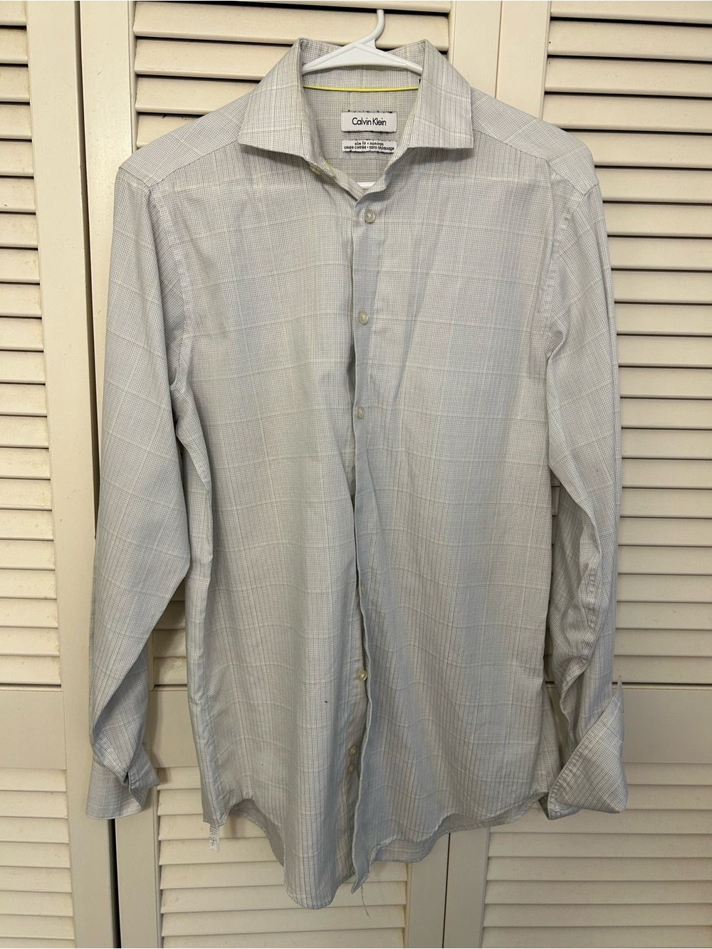 Calvin Klein light gray non iron men’s dress shirt